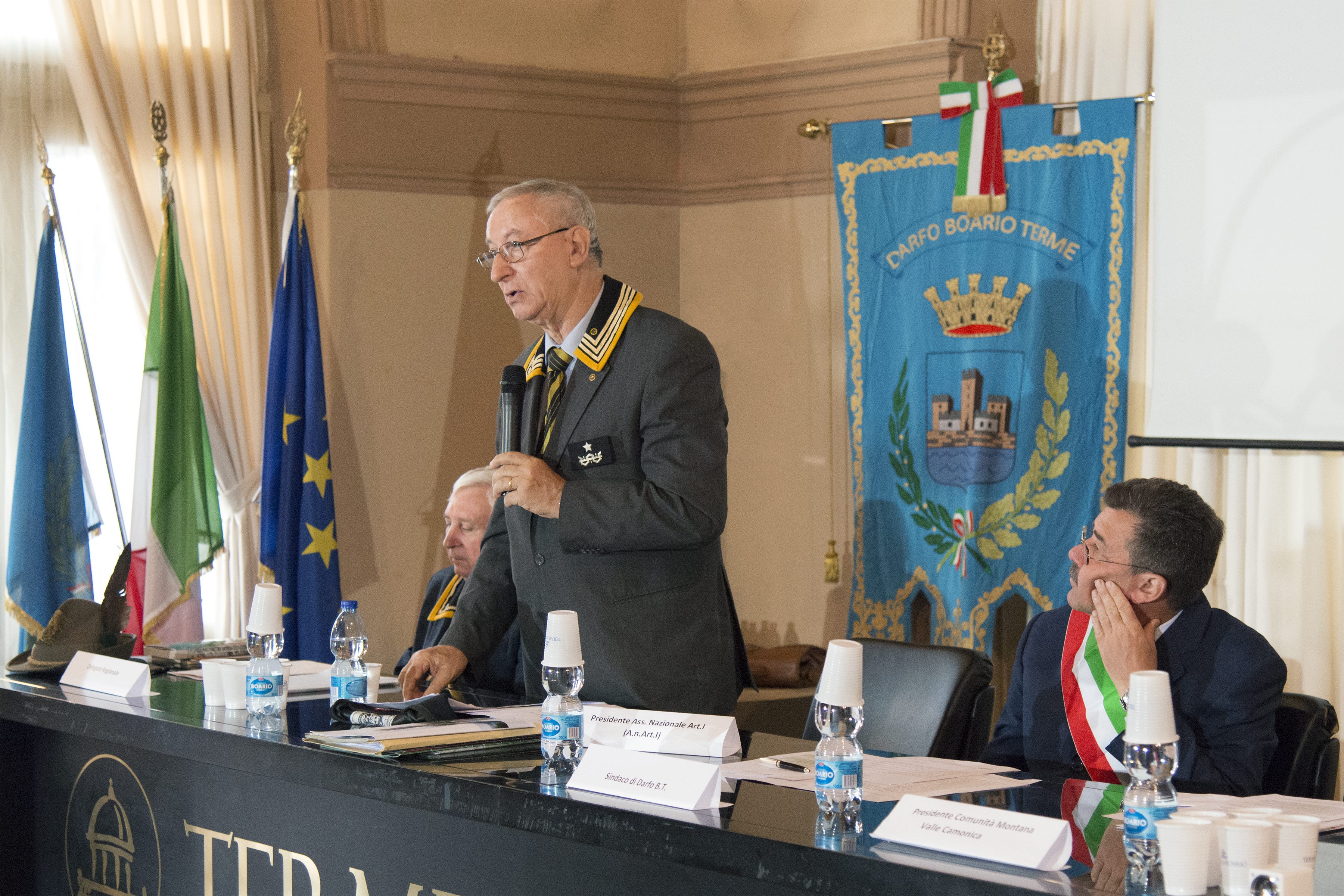 Il Presidente Nazionale Rocco Viglietta e il Sindaco di Darfo Boario Ezio Mondini (Foto M. Bossi)